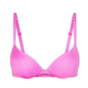 SKIMS teardrop pushup plunge bra hot pink neon orchid 36A